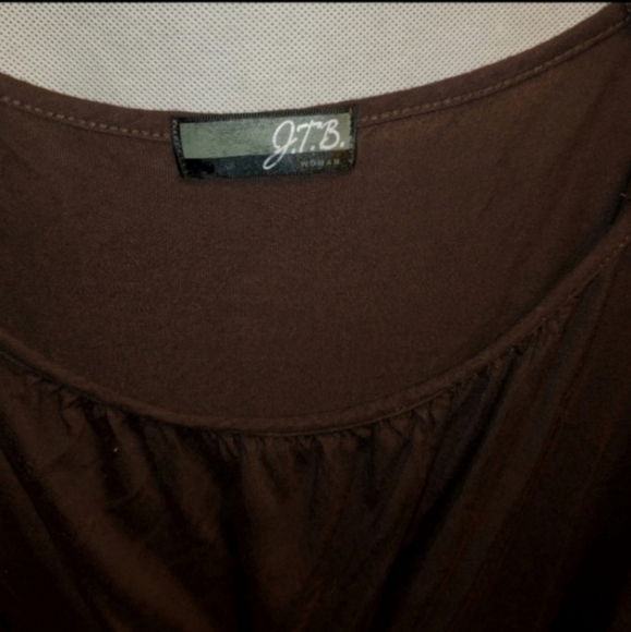 💋5/20 brown baby doll top tie waist - Picture 2 of 3